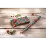 SIGEL GP122 Papel de embrulho de Natal castanho estilo Cut-Out com fita de rasgar, 5 m x 70 cm, 80 g/m², certificado FSC
