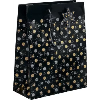 Sigel GT028 Saco de presente Stardust Natal, grande, 26 x 33 cm