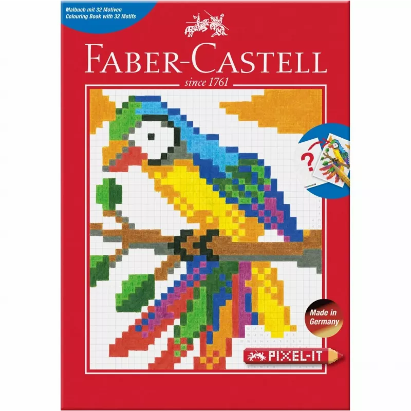 FABER-CASTELL Pixel-it Livro de colorir com 32 motivos (201572)