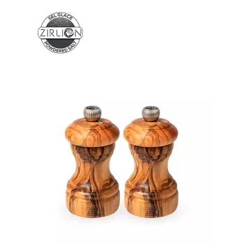 Peugeot Bistro Conjunto de moinhos de pimenta e sal, madeira de oliveira, 10 cm, duo
