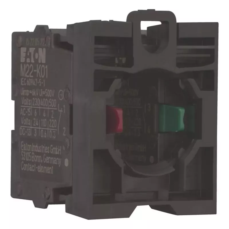 Eaton M22-AK11 bloco de contactos auxiliares, 1NO+1NC, montagem frontal, ligações por parafuso