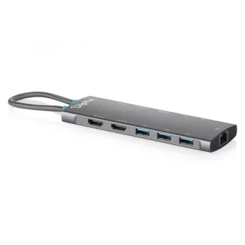 DIGITUS Docking Station USB-C, 11 portas, Triple Display, 100W PD