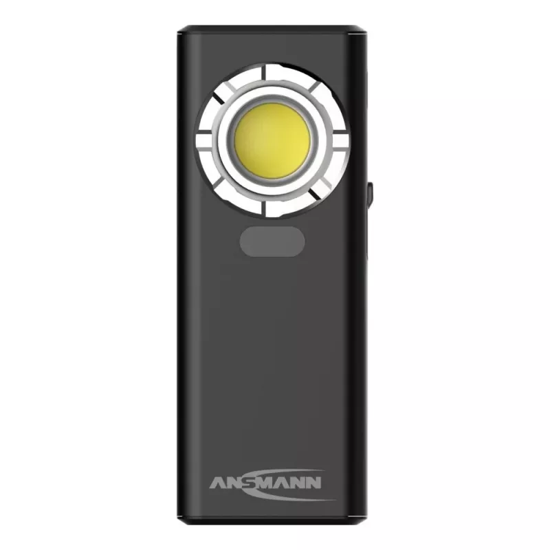 ANSMANN WL1200R Lanterna de oficina recarregável, 1200 lm COB LED, 6500K, Li-Ion 4000 mAh, USB-C, Power Bank, IP54, base magnética, gancho