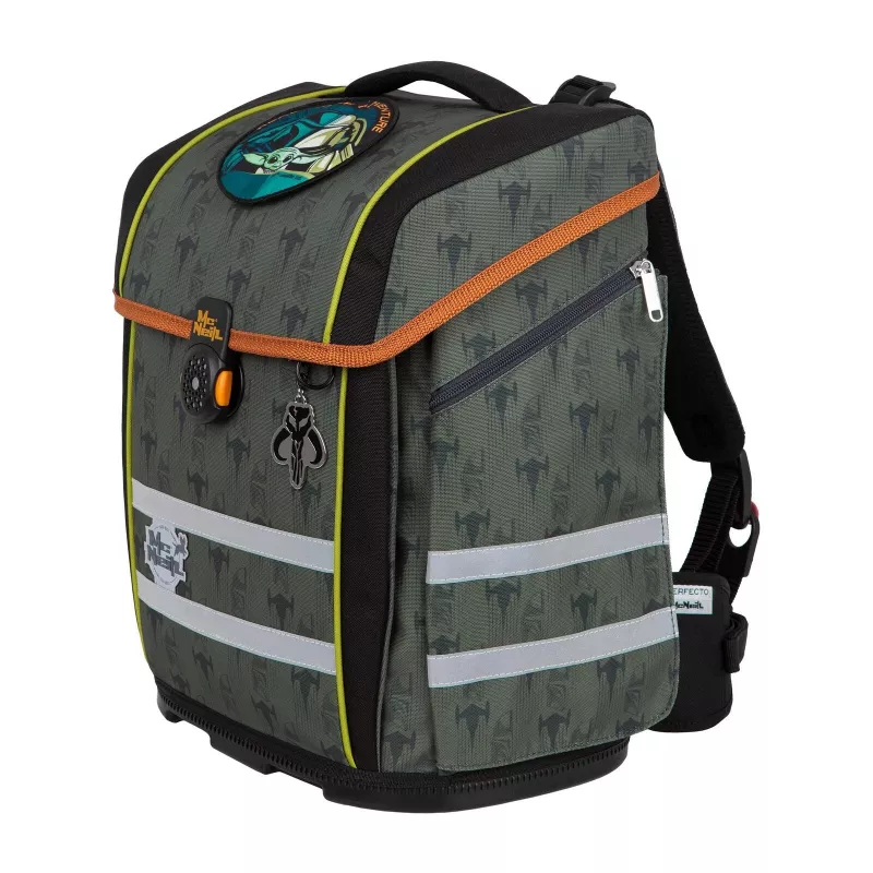 McNeill Perfecto Conjunto de mochila escolar 5 peças Star Wars Mandalorian