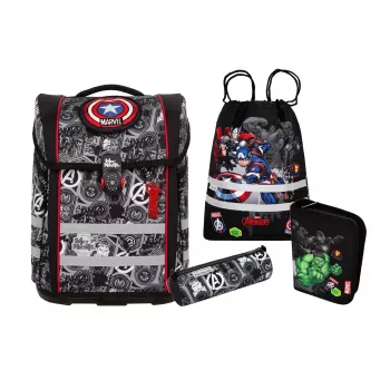 McNeill PERFECTO Conjunto de mochila escolar 5 peças Marvel Avengers