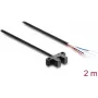 Delock sensor fotoelétrico em forquilha 5 mm tipo K com 4 extremidades de cabo abertas PNP L/D comutável 2 m
