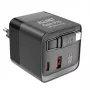 ALLNET carregador de parede GaN USB-C PD 65W com Quick Charge 3.0, 2x USB-C e 1x USB-A