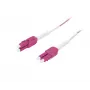 SYNERGY21 OM4 LC para LC Duplex Uniboot Push-Pull Cabo de fibra ótica, 5m, aqua, LSZH, 2mm