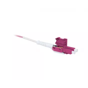 SYNERGY21 OM4 LC para LC Duplex Uniboot Push-Pull Cabo de fibra ótica, 5m, aqua, LSZH, 2mm