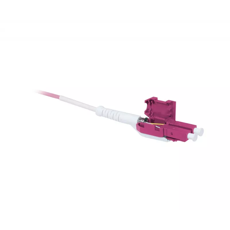 SYNERGY21 OM4 LC para LC Duplex Uniboot Push-Pull Cabo de fibra ótica, 5m, aqua, LSZH, 2mm