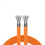 EFB Elektronik INFRALAN Cabo de instalação Cat.7 1000 AWG23 S/FTP 2x4P CPR Eca laranja 100m