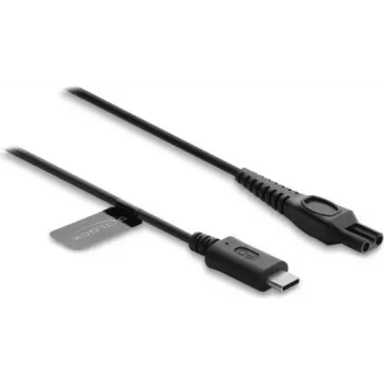 Delock Cabo de carregamento USB Type-C 15 V para máquinas de barbear elétricas, compatível com Philips OneBlade Pro 360 HQ7 HQ8 HQ9 Série, cabo de substituição 1 m