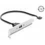 Delock Chapa de slot USB 2.0 com 1 porta EASY USB Type-A