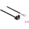 Delock Sensor ótico de garfo 5 mm tipo L com 4 extremidades de cabo abertas PNP L/D comutável 2 m