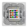 LOGILINK Tomada de parede Cat.6A 2xRJ45 STP, vertical, branco sinal
