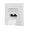 LOGILINK Tomada de parede Cat.6A 2xRJ45 STP, vertical, branco sinal