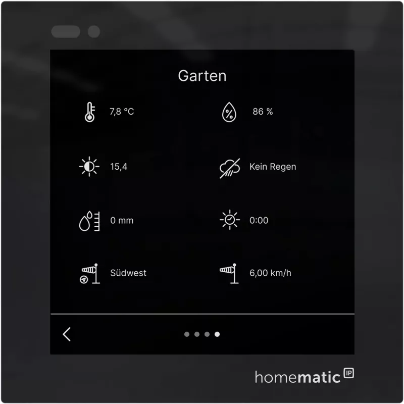 Homematic IP Glasdisplay - plus (HmIP-WGD-PL) Ecrã de controlo tátil para Smart Home