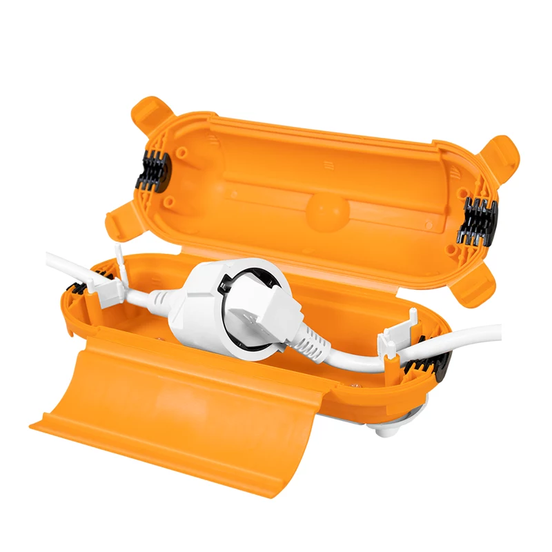 LogiLink LPS239 Conjunto de extensão para exterior com caixa de proteção, 10 m, Schuko, IP44, preto