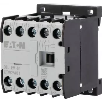 Eaton DILEM-01-G(24VDC) Minicontactor, 3 polos, 1 NC, bobina de 24 V DC, 4 kW AC-3
