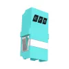 EFB Elektronik acoplador de fibra ótica LC Duplex OM3 multimodo, sem flange, aqua, casquilho de cerâmica