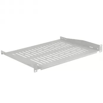 EFB Elektronik prateleira fixa 19 polegadas 1U, 350 mm de profundidade, carga de 10 kg, cinzento claro RAL 7035