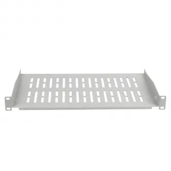 EFB Elektronik prateleira fixa 19 polegadas 1U, 350 mm de profundidade, carga de 10 kg, cinzento claro RAL 7035