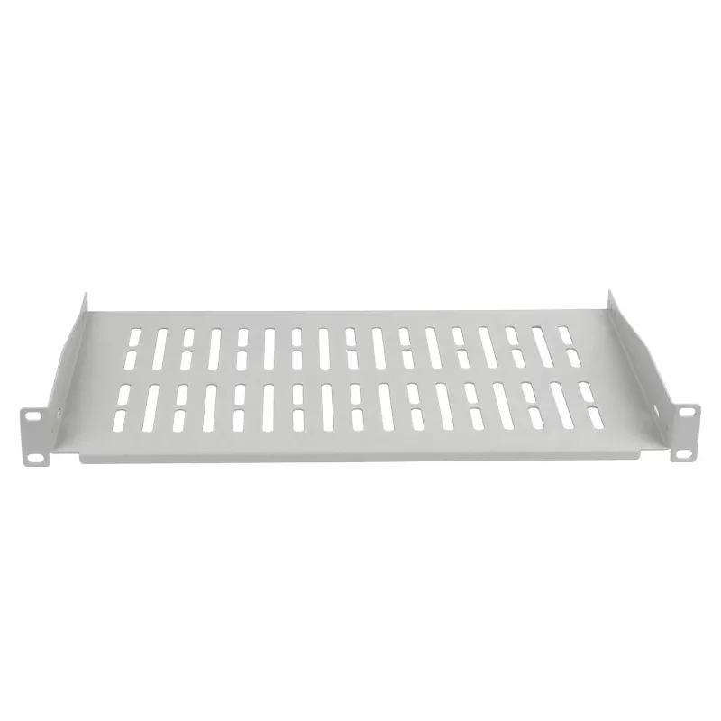 EFB Elektronik prateleira fixa 19 polegadas 1U, 350 mm de profundidade, carga de 10 kg, cinzento claro RAL 7035
