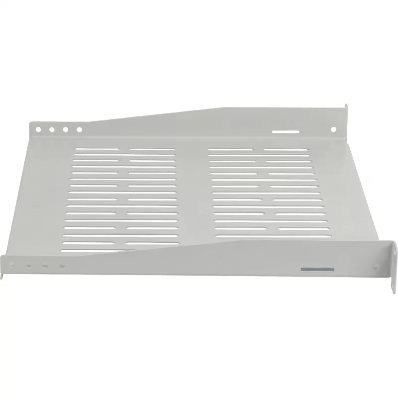 EFB Elektronik prateleira fixa 19 polegadas 1U, 350 mm de profundidade, carga de 10 kg, cinzento claro RAL 7035