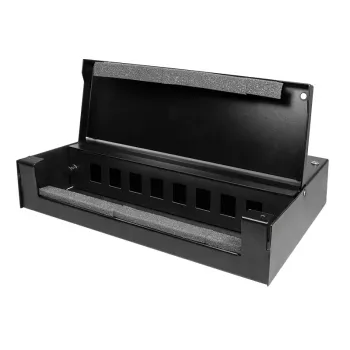 LogiLink caixa de consolidação para 8 ou 12 módulos Keystone, metal, preto