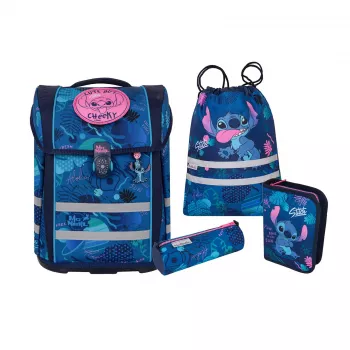 McNeill PERFECTO conjunto de mochila escolar 5 peças Disney Stitch