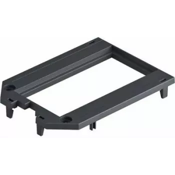 OBO Bettermann UT34 P2 placa de cobertura para caixas de chão UT3 e UT4, 2 módulos 45, aço, galvanizado, prateado