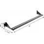 Painel de gestão de cabos Delock 19 polegadas 1U com profundidade ajustável 40-90 mm, preto