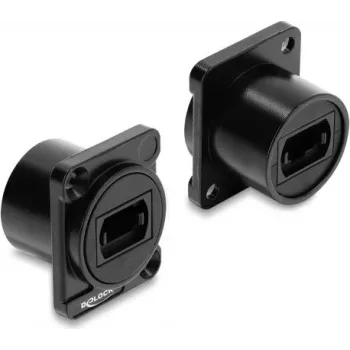 Módulo Delock D-Type MPO conector fêmea a conector fêmea preto