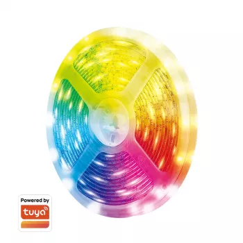 Barra de luz WiFi Smart RGB+5700K LogiLink, 5m, compatível com Tuya