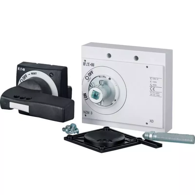 Punho rotativo de acoplamento de porta Eaton NZM3-XTVD-0, preto, IP66, bloqueável