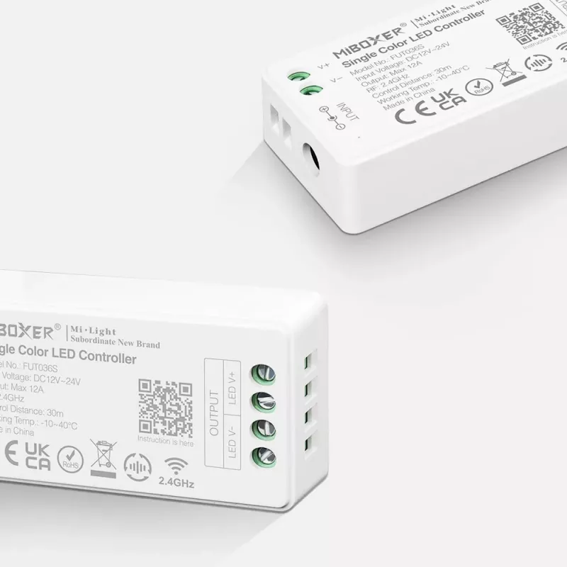 MIBOXER FUT036S Controlador de regulação LED 2.4G monocromático DC12-24V