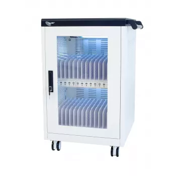 ALLNET Carrinho de carregamento para 30 dispositivos com 30 portas USB-A, 360W de potência total, armário de aço com fecho, 30W por dispositivo (CX30-30W)