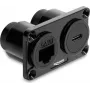 Delock Adaptador de montagem em painel duplo USB 10 Gbps USB Type-C™ fêmea PD 100 W + RJ45 fêmea Cat.6 preto