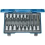 GEDORE 6129360 Conjunto de chaves de caixa para parafusos sextavados com encaixe de 1/2 polegadas, 15 peças, métrico, cromo-vanádio, DIN 3120/ISO 1174, em mala de aço