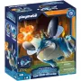 Playmobil 71082 Dragons: The Nine Realms - Plowhorn & D'Angelo com função de explosão de rocha de cristal