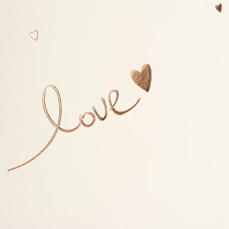 Goldbuch Raining Hearts álbum de fotografias bege, 60 páginas brancas, capa dura, capa PU, 31x30 cm