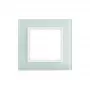 Berker B.7 Glass moldura de cobertura 1 tomada branco polar
