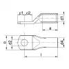 Klauke V2A terminal tubular de aço inoxidável 16 mm² M8 terminal de anel 83V8