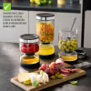 GEFU LAVINA coador de iogurte e queijo fresco vidro 1,3 L com coador de aço inoxidável