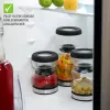 GEFU LAVINA coador de iogurte e queijo fresco vidro 1,3 L com coador de aço inoxidável