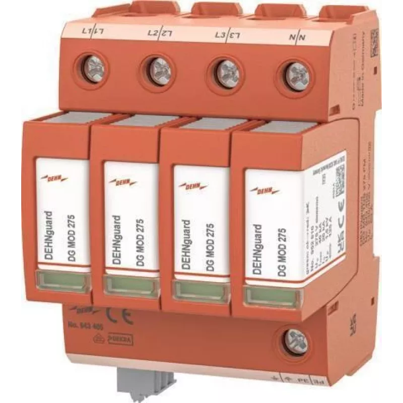 DEHN 943405 DG MD TNS 275 FM Tipo 2 para-raios de sobretensão 3+1 polos 40kA