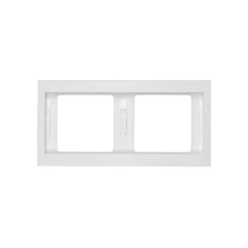 Berker K.1 moldura de cobertura horizontal 2 tomadas, branco polar