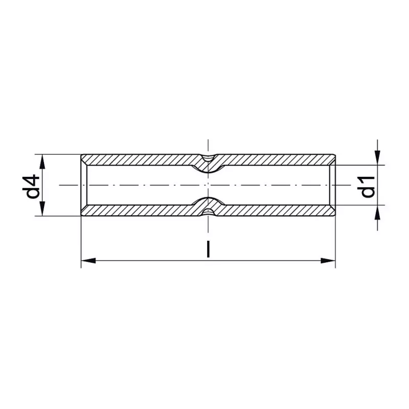 Klauke 25R conector de terminal de cobre para cabo de 35 mm², não isolado, 25 mm de comprimento