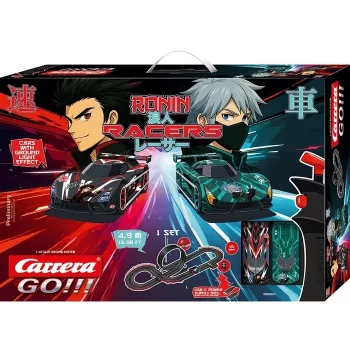 Carrera GO Ronin Racers 1:43 conjunto de carros de slot com loop e passagem superior