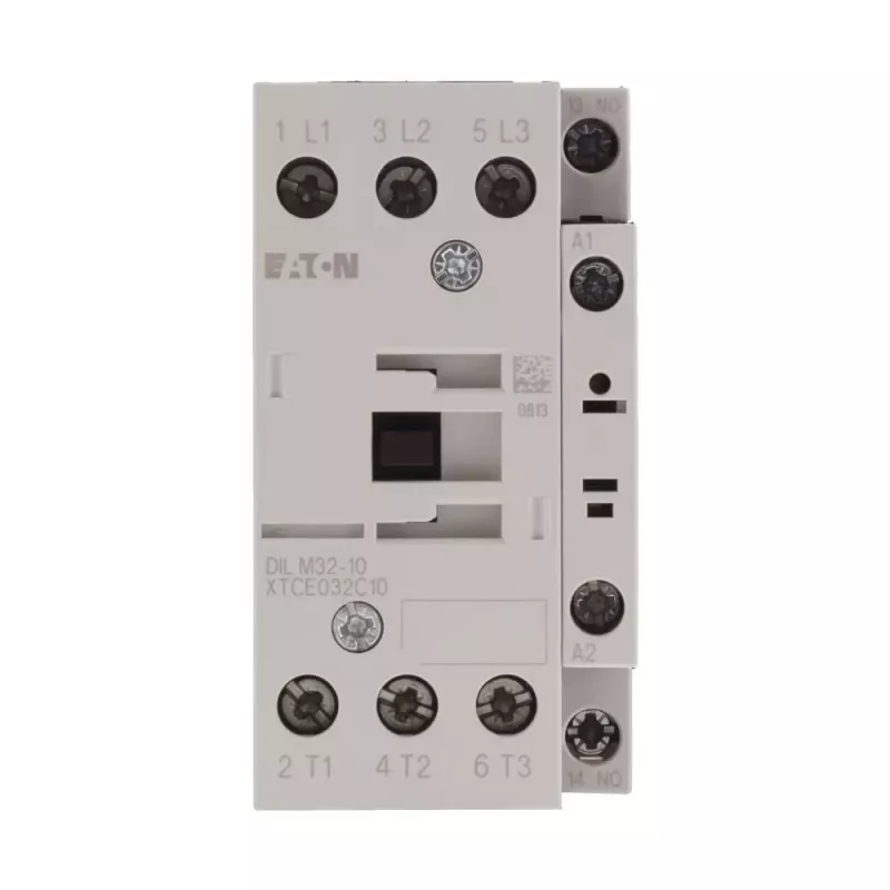 Contator de potência Eaton DILM32-10, tripolar, 32 A, bobina 230 V AC 50 Hz / 240 V AC 60 Hz, 1 contacto auxiliar NA